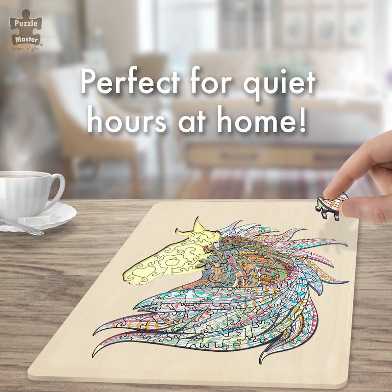 Load image into Gallery viewer, 124 Piece Wooden Jigsaw Puzzle, Horse