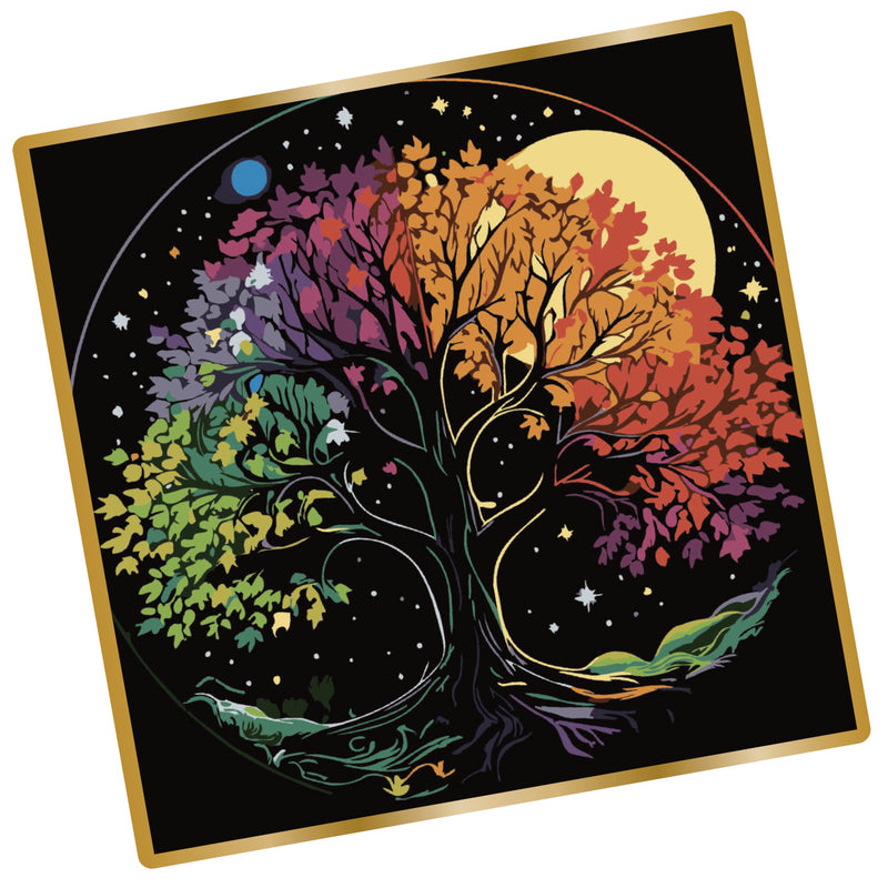 Load image into Gallery viewer, Metallic Paint By Number Tree