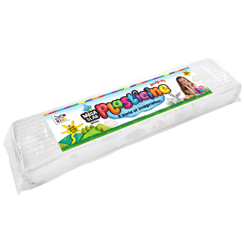 Load image into Gallery viewer, Plasticine 500 Gram Block - White