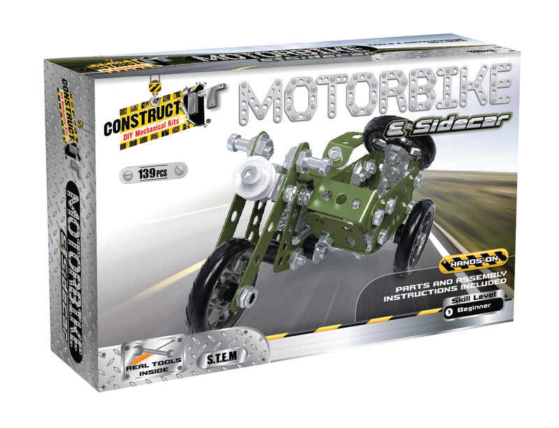 Load image into Gallery viewer, Green Motorbike and Sidecar