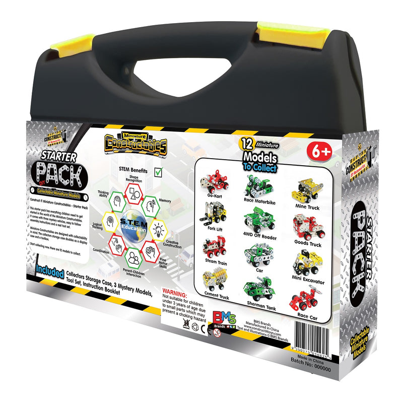 Load image into Gallery viewer, Constructables Starter Case - DIY collectable 3 Piece Mystery Models Pack
