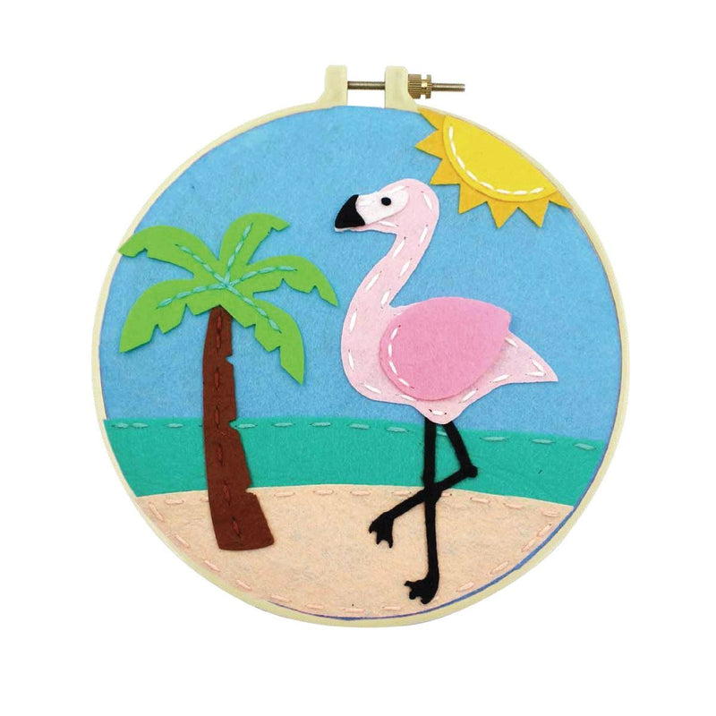 Load image into Gallery viewer, Make Your Own Embroidered Flamingo