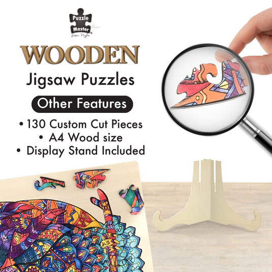 130 Piece Wooden Jigsaw Puzzle, Owl