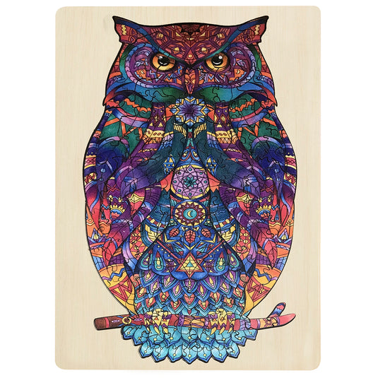 130 Piece Wooden Jigsaw Puzzle, Owl