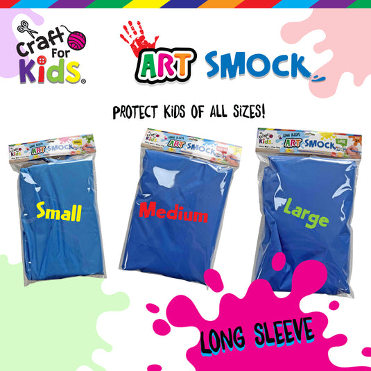 Long Sleeve Art Smock - Medium 60cm(W) x 67cm(L)
