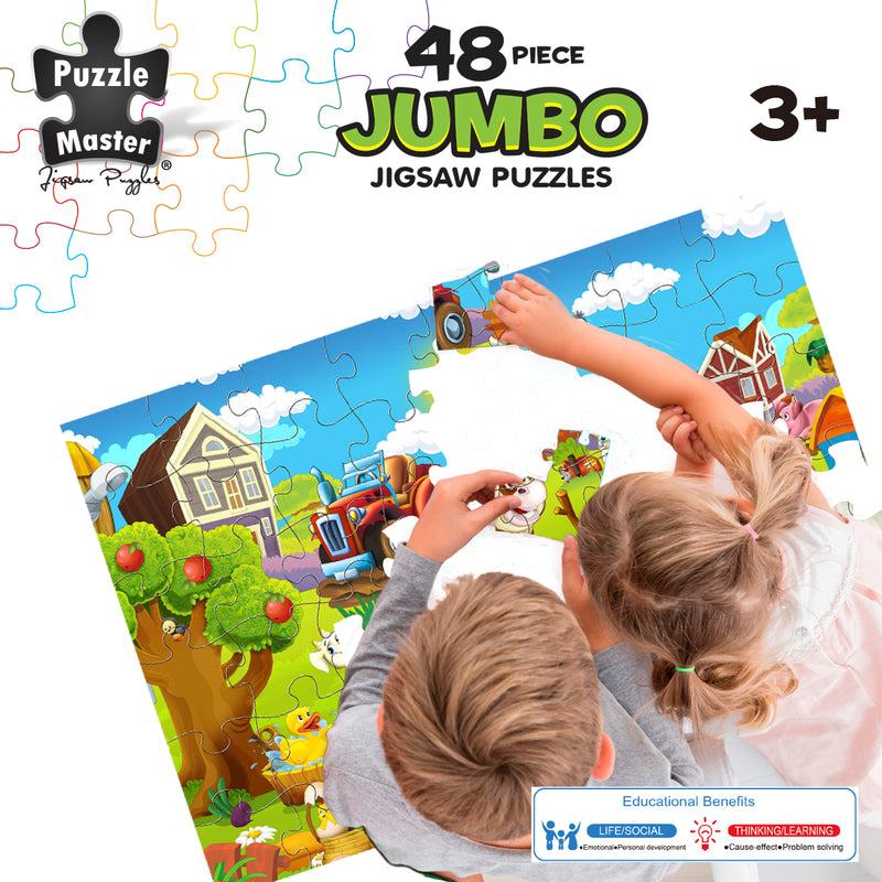 Load image into Gallery viewer, 48 Piece Jumbo Floor Puzzle Farmyard Friends
