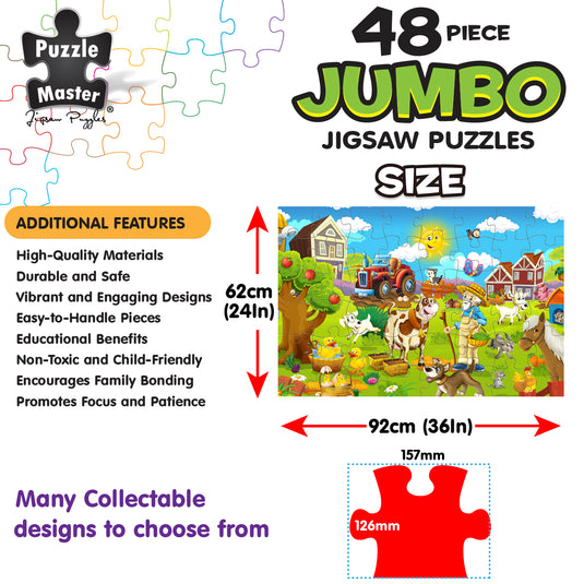 48 Piece Jumbo Floor Puzzle Farmyard Friends