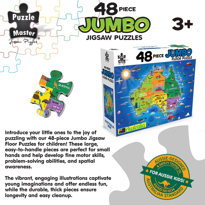 Load image into Gallery viewer, 48 Piece Jumbo Floor Puzzle Aussie Map
