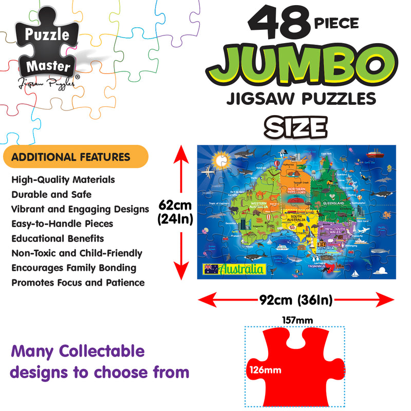 Load image into Gallery viewer, 48 Piece Jumbo Floor Puzzle Aussie Map
