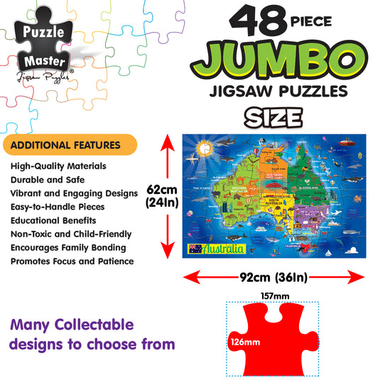 48 Piece Jumbo Floor Puzzle Aussie Map