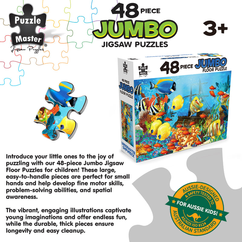 Load image into Gallery viewer, 48 Piece Jumbo Floor Puzzle Underwater Shipwreck
