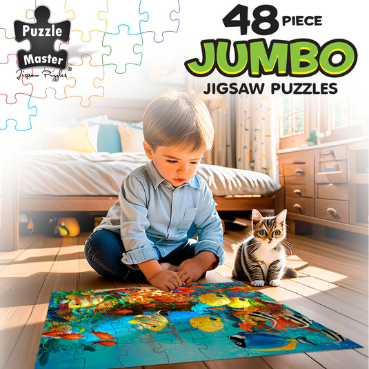 48 Piece Jumbo Floor Puzzle Underwater Shipwreck