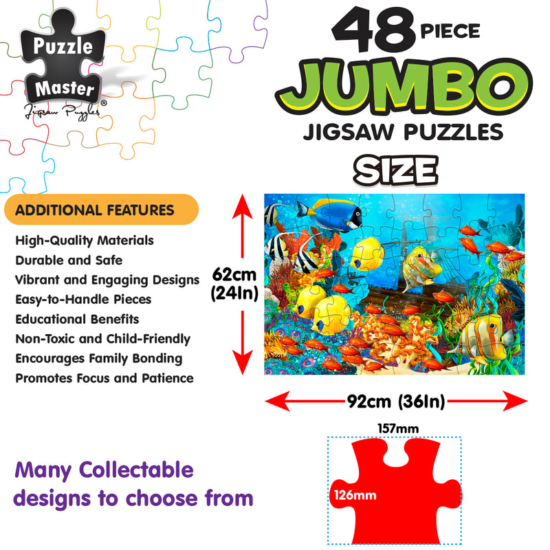 Load image into Gallery viewer, 48 Piece Jumbo Floor Puzzle Underwater Shipwreck

