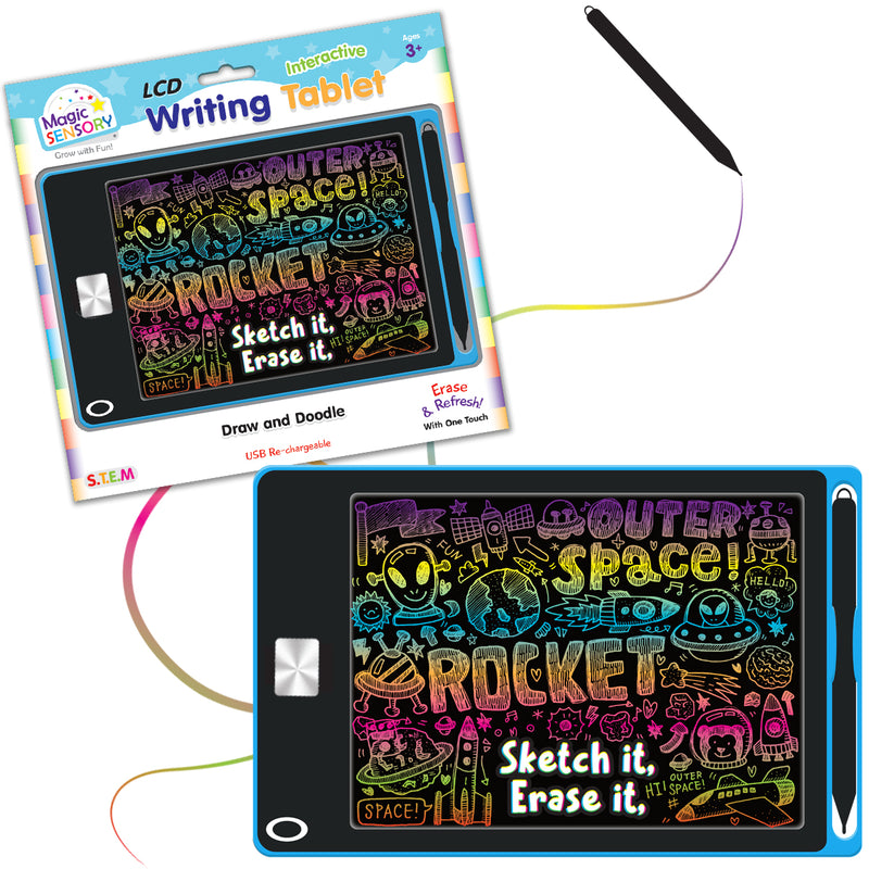 Load image into Gallery viewer, Interactive LCD Writing Tablet - Blue Star (USB Rechargeable)
