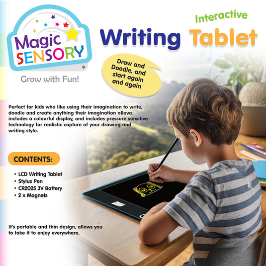 Interactive LCD Writing Tablet - Blue Star (USB Rechargeable)