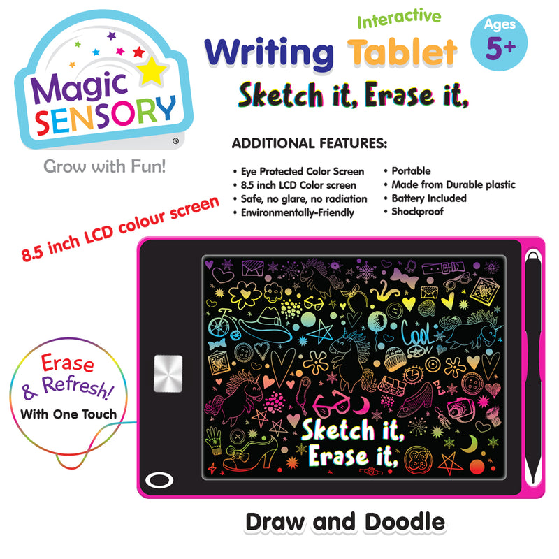 Load image into Gallery viewer, Interactive LCD Writing Tablet - Pink Unicorn (USB Rechargeable)
