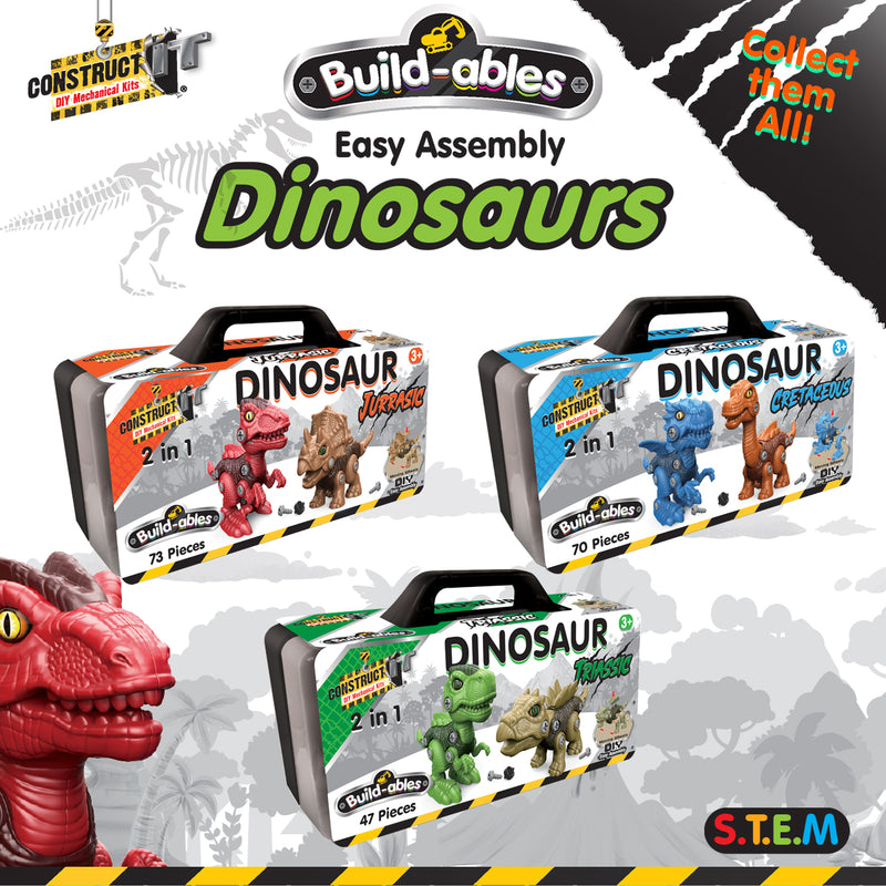 Load image into Gallery viewer, Build-ables Dinosaurs 2 in 1 Jurassic
