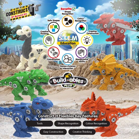 Build-ables Plus 6 in 1 Mechosaurs Pack