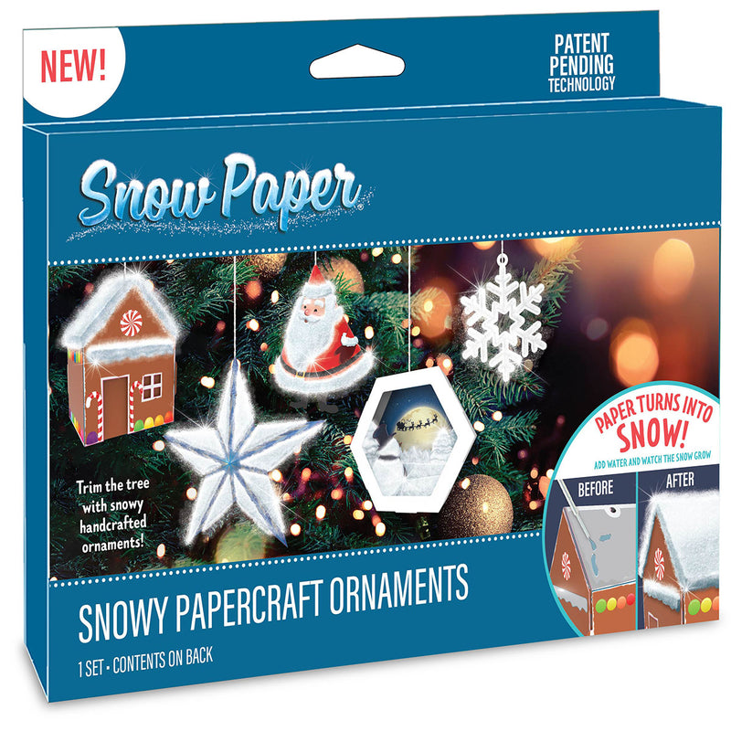 Load image into Gallery viewer, Snowy Papercraft Ornaments
