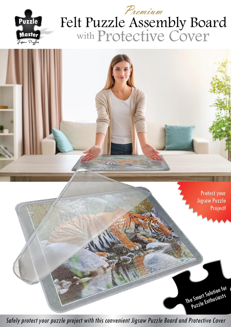 Load image into Gallery viewer, Felt Puzzle Assembly Board with Protective Cover
