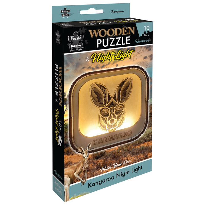 Wooden Night Light Puzzle Kangaroo