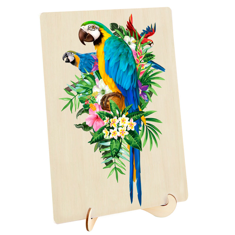 Load image into Gallery viewer, 128 Piece Wooden Jigsaw Puzzle, Macaw
