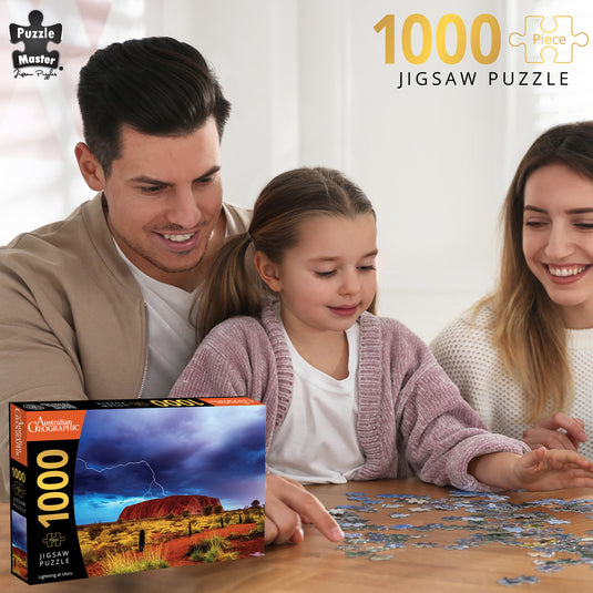 Australian Geographic 1000 Piece Puzzle: Lightning at Uluru
