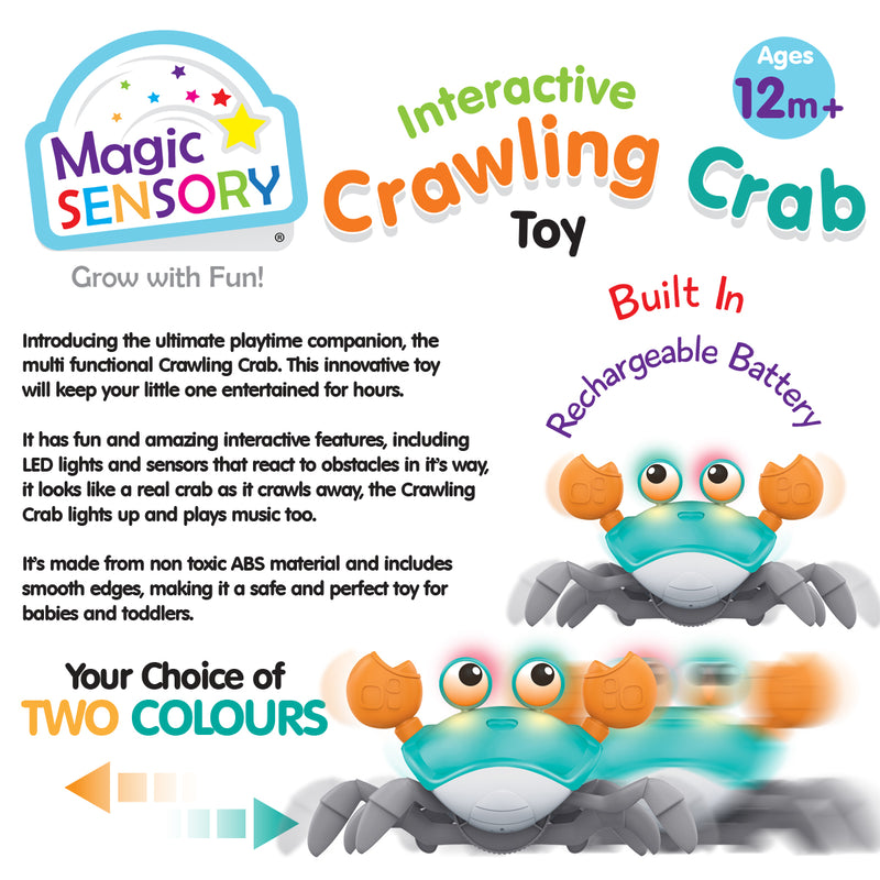 Load image into Gallery viewer, Interactive Crawling Crab (Blue)
