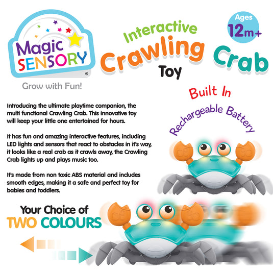 Interactive Crawling Crab (Blue)