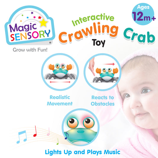 Interactive Crawling Crab (Blue)