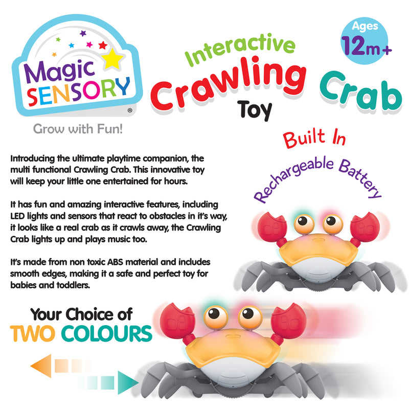 Load image into Gallery viewer, Interactive Crawling Crab (Orange)

