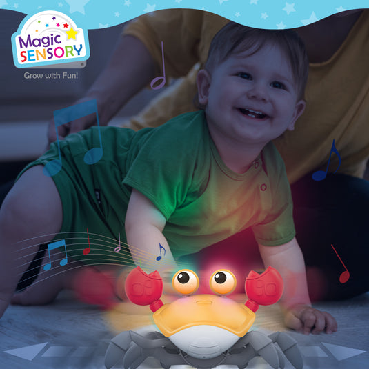 Interactive Crawling Crab (Orange)