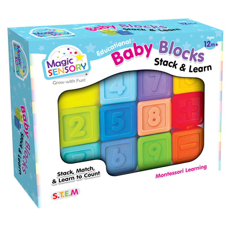 Load image into Gallery viewer, Educational Baby Blocks - Stack &amp; Learn
