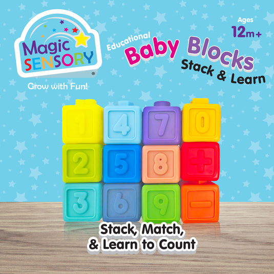 Educational Baby Blocks - Stack & Learn