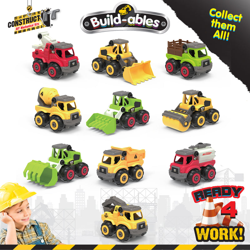 Load image into Gallery viewer, Build-ables - Construction Vehicles 2 in 1
