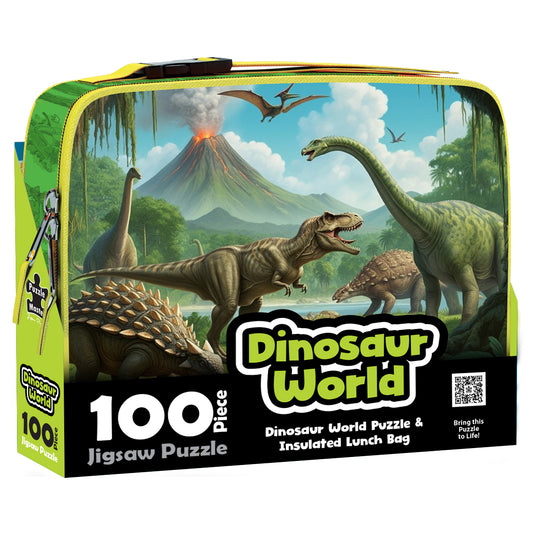 100 Piece Lunch Box Puzzle Dinosaur World AR Edition