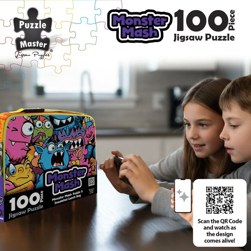 Load image into Gallery viewer, 100 Piece Lunch Box Puzzle Monster Mash AR Edition - view 3
