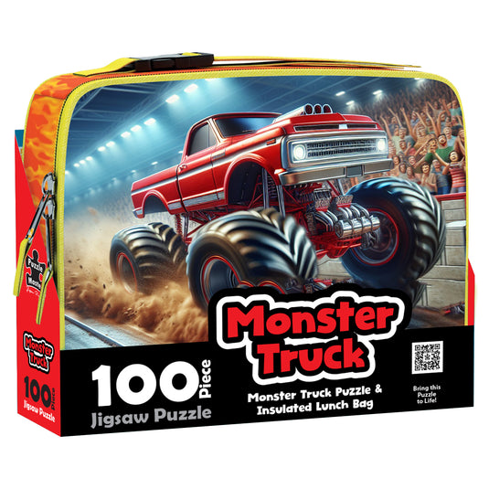 100 Piece Lunch Box Puzzle Monster Truck AR Edition