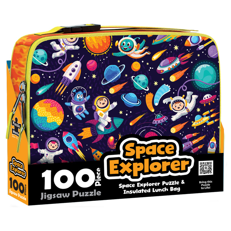 Load image into Gallery viewer, 100 Piece Lunch Box Puzzle Space Explorer AR Edition
