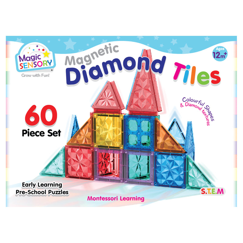 Load image into Gallery viewer, Magnetic Diamond Tiles 60 Piece Set
