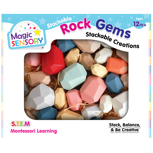 36 Piece Wooden Balancing & Stacking Stones