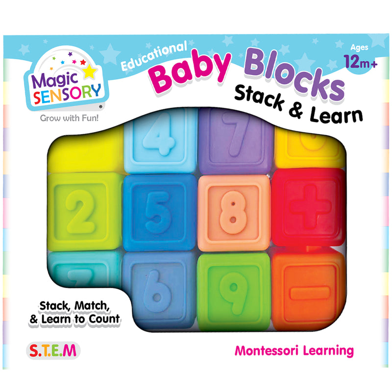 Load image into Gallery viewer, Educational Baby Blocks - Stack &amp; Learn
