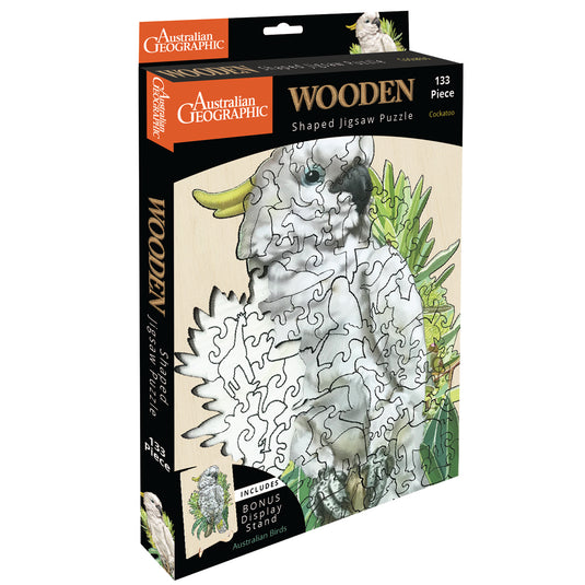 Australian Geographic 133 Piece Wooden Jigsaw Puzzle Cockatoo