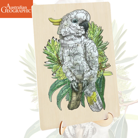 Australian Geographic 133 Piece Wooden Jigsaw Puzzle Cockatoo