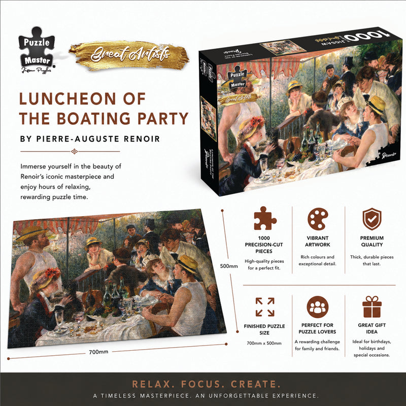 Load image into Gallery viewer, Great Artists 1000 Piece Puzzle - Renoir
