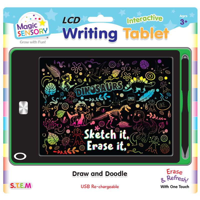 Load image into Gallery viewer, Interactive LCD Writing Tablet - Green Dino (USB Rechargeable)
