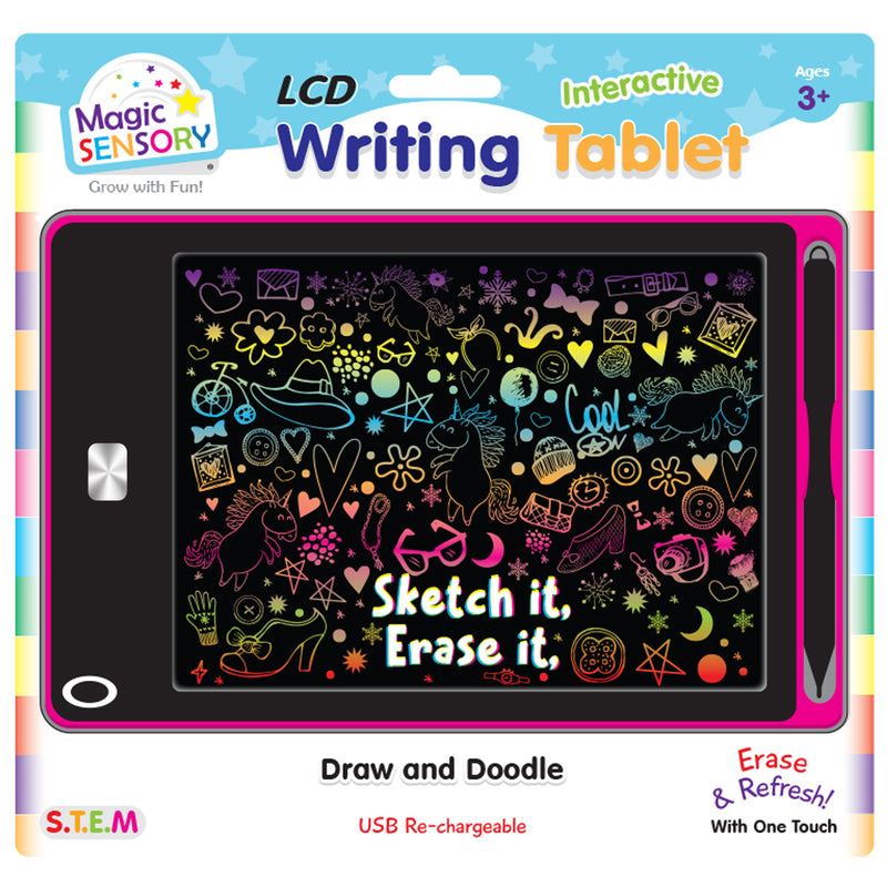 Load image into Gallery viewer, Interactive LCD Writing Tablet - Pink Unicorn (USB Rechargeable)
