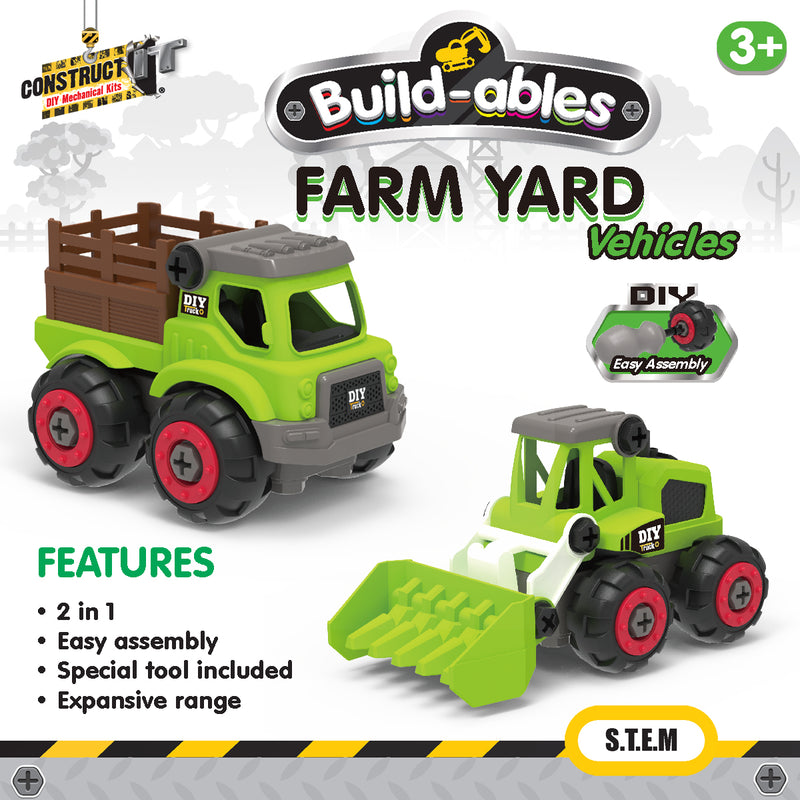 Load image into Gallery viewer, Build-ables - Farm Hand Vehicles 2 in 1

