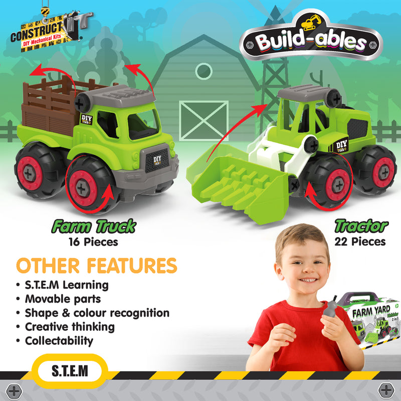 Load image into Gallery viewer, Build-ables - Farm Hand Vehicles 2 in 1
