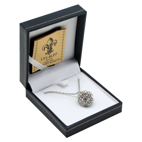 Lys Bleu Crystal Ball Necklace with Swarovski Elements
